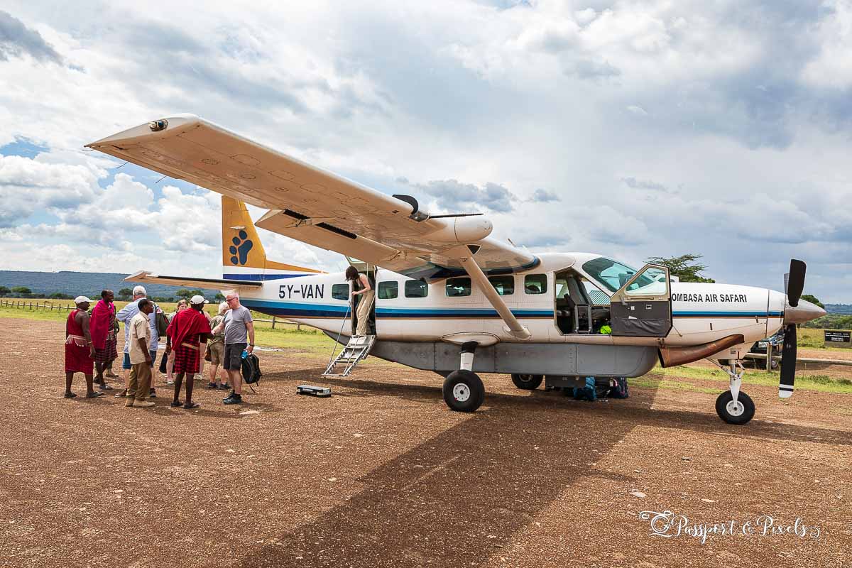 Plane Flying Over Game Park